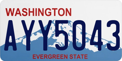 WA license plate AYY5043