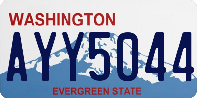 WA license plate AYY5044