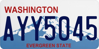 WA license plate AYY5045