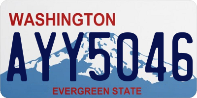 WA license plate AYY5046