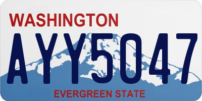 WA license plate AYY5047