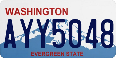 WA license plate AYY5048