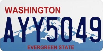 WA license plate AYY5049