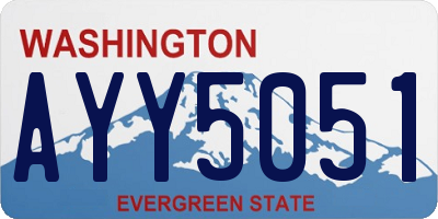 WA license plate AYY5051