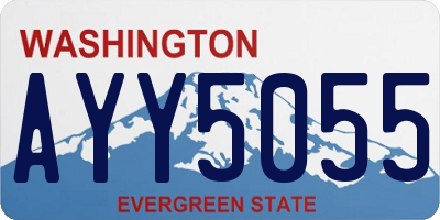 WA license plate AYY5055