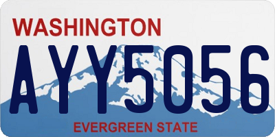 WA license plate AYY5056