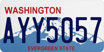 WA license plate AYY5057