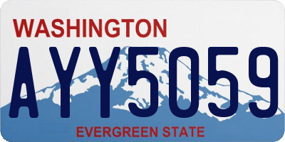 WA license plate AYY5059