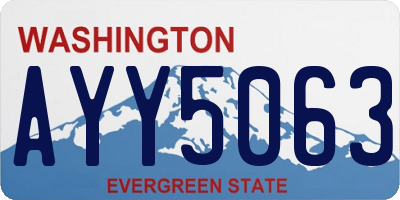 WA license plate AYY5063