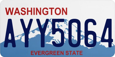 WA license plate AYY5064