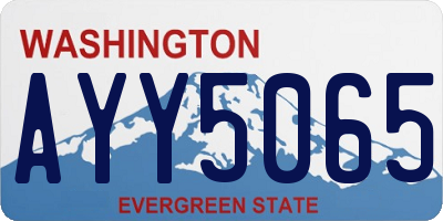 WA license plate AYY5065