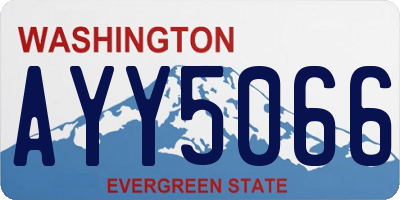 WA license plate AYY5066