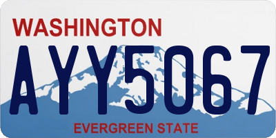 WA license plate AYY5067