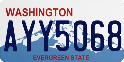 WA license plate AYY5068