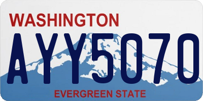 WA license plate AYY5070