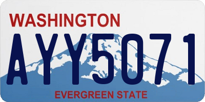 WA license plate AYY5071