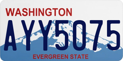 WA license plate AYY5075