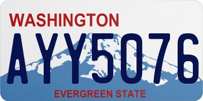 WA license plate AYY5076