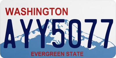 WA license plate AYY5077