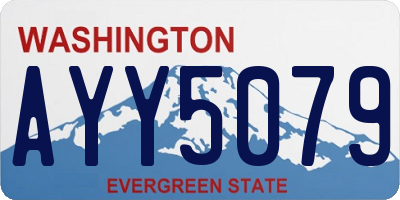 WA license plate AYY5079