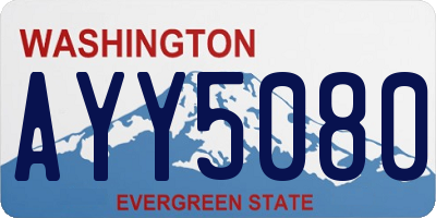 WA license plate AYY5080