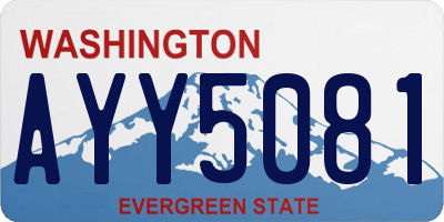 WA license plate AYY5081