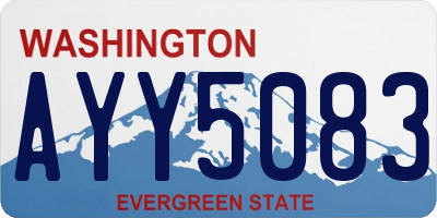 WA license plate AYY5083