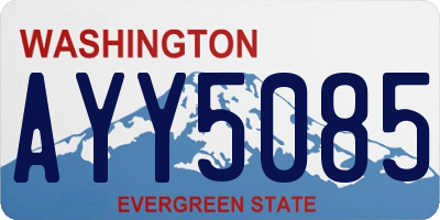 WA license plate AYY5085