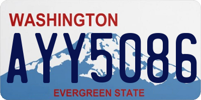 WA license plate AYY5086