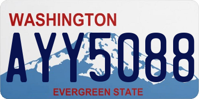 WA license plate AYY5088