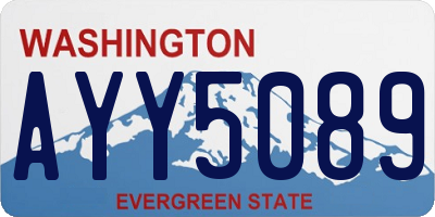 WA license plate AYY5089