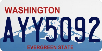 WA license plate AYY5092