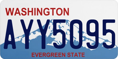 WA license plate AYY5095