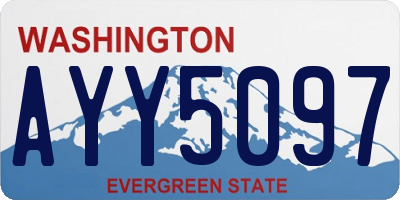 WA license plate AYY5097