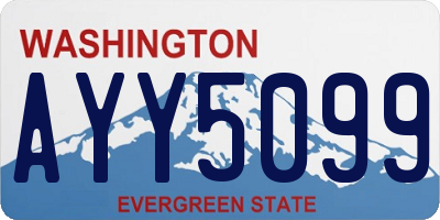 WA license plate AYY5099