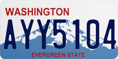 WA license plate AYY5104