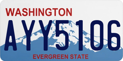 WA license plate AYY5106