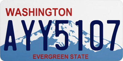 WA license plate AYY5107