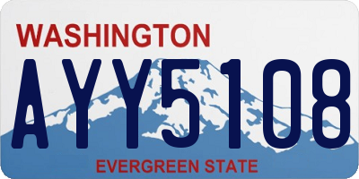 WA license plate AYY5108