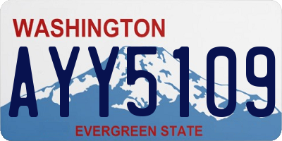 WA license plate AYY5109