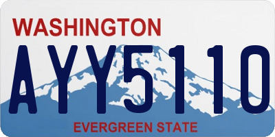 WA license plate AYY5110