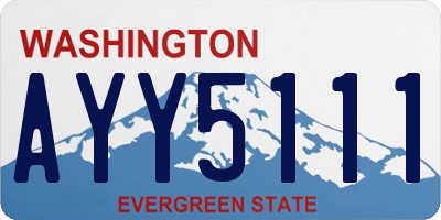 WA license plate AYY5111