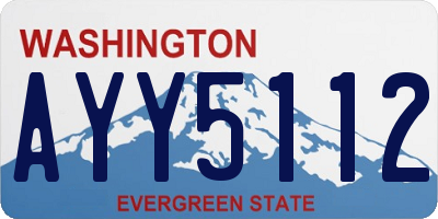 WA license plate AYY5112