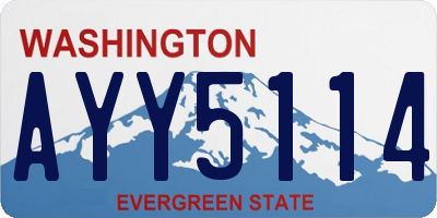 WA license plate AYY5114