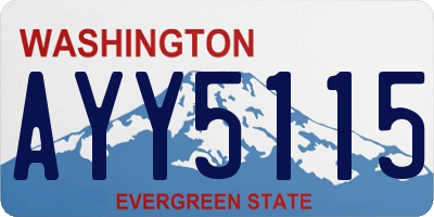 WA license plate AYY5115