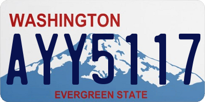 WA license plate AYY5117