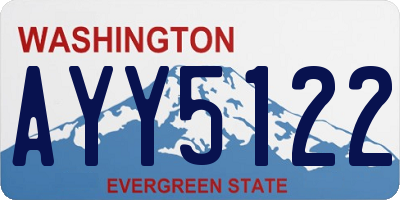 WA license plate AYY5122