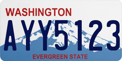 WA license plate AYY5123