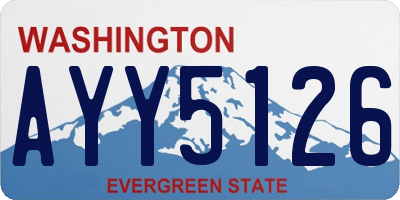 WA license plate AYY5126