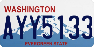 WA license plate AYY5133